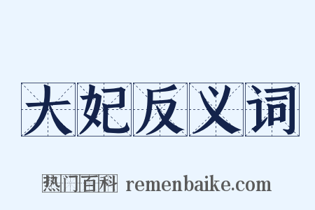 大妃反义词是什么意思的图片